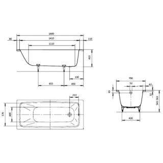 Стальная ванна Kaldewei Cayono 160x70x41 с покрытием easy-clean Стальная ванна Kaldewei Cayono 160x70x41 с покрытием easy-clean