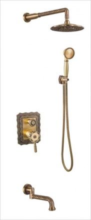 Душевая система скрытого монтажа Zorg Серия 100 A 104DS-BR