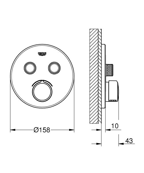 Смеситель для душа Grohe SmartControl 29145000 хром