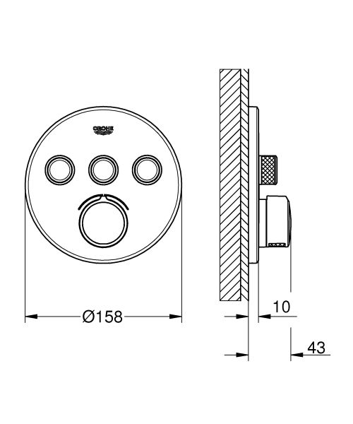Смеситель для душа Grohe SmartControl 29146000 хром