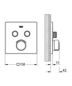 Смеситель для душа Grohe  SmartControl 29148000 хром