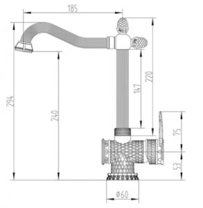 Смеситель для кухни ZORG Antic A 423 K-BR