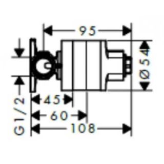 Hansgrohe 29235180 Скрытая часть смесителя гигиенического душа Hansgrohe 29235180 Скрытая часть смесителя гигиенического душа