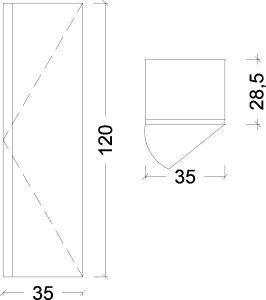 Пенал Armadi Art Capolda 120см тёмное дерево 849-120-D