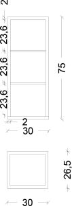 Пенал Armadi Art Loft 75см тёмное дерево 895-D