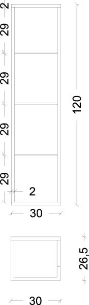 Пенал Armadi Art Loft 120см светлое дерево 896-L