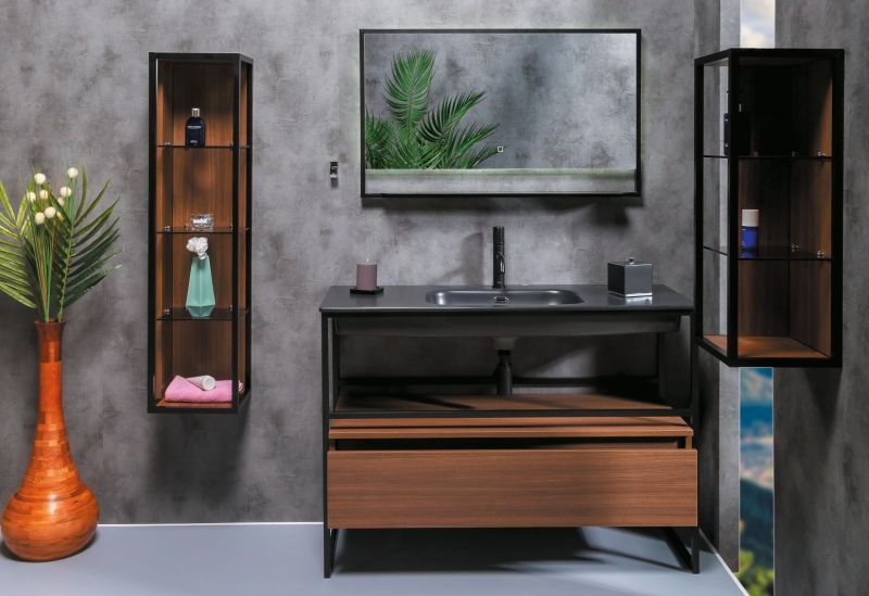 Пенал Armadi Art Loft 120см тёмное дерево 896-D