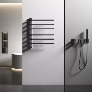 Полотенцесушитель электрический AQUAme AQM3116GM 52x62 см с терморегулятором графит матовый