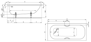 Стальная ванна Bette BetteForm 2951-000ADPLUS 190x80 см белый