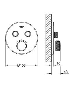 Смеситель для душа Grohe Grohtherm SmartControl 29507KF0 черный