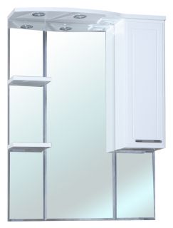 Зеркало-шкаф с подсветкой Bellezza Коралл 85см правый белый 00000001082 Зеркало-шкаф с подсветкой Bellezza Коралл 85см правый белый 00000001082