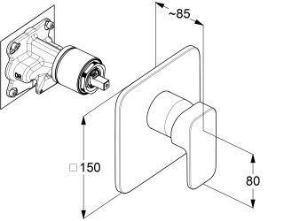 Смеситель для душа Kludi Renon 42755N575 брашированный никель