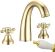 Смеситель для раковины Boheme на 3 отверстия, золото ручка керамика_Комплект