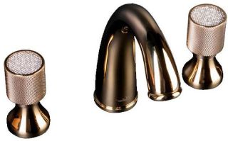 Смеситель для раковины Boheme на 3 отверстия ROYAL, золото