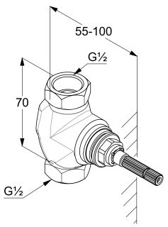 Встраиваемый вентиль DN 15 Kludi 29809