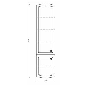 Comforty Шкаф-колонна "Палини-42" белый