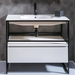 Консоль под раковину Armadi Art Loft 100см чёрный 893-100 Консоль под раковину Armadi Art Loft 100см чёрный 893-100