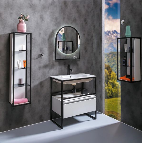 Консоль под раковину Armadi Art Loft 80см чёрный 893-080
