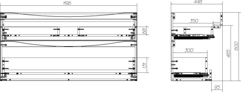 Тумба под раковину BelBagno Marino 120см Bianco Lucido MARINO-H60-1200-2C-SO-BL-P