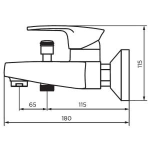 Смеситель для ванны/душа Dorff Alpha D9010000BL