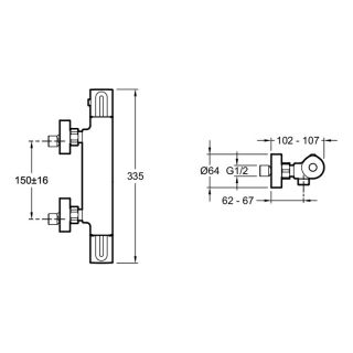 Смеситель для душа Jacob Delafon  Metro E21767-BL Смеситель для душа Jacob Delafon  Metro E21767-BL