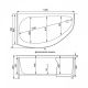 Акриловая ванна Aquanet Augusta 170x90 L