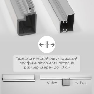 Душевой уголок WasserKRAFT Berkel 48P29 100x80 см профиль хром стекло прозрачное