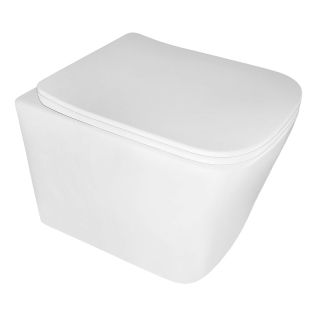 Унитаз подвесной Azario Cascad M AZ-10002 безободковый торнадо белый