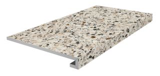 Керамогранит Kerama Marazzi KM6060G0041RGCF Ступень клееная фронтальная Бричиола бежевый матовый обрезной 33x60x0,9