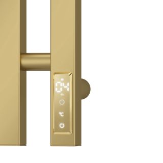 Полотенцесушитель электрический APEXTERMO Sirius SR10112GL 110x12 см с крючками золото матовое