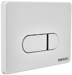 Кнопка смыва Berges Novum soft touch белый 040034