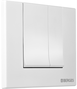 Кнопка смыва Berges Novum soft touch белый 040044