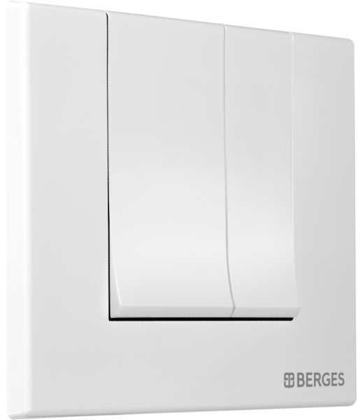 Кнопка смыва Berges Novum soft touch белый 040044