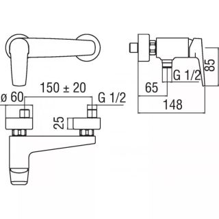 Смеситель Nobili Nobi NB84130CR для душа Смеситель Nobili Nobi NB84130CR для душа