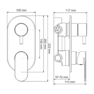 WasserKRAFT Mindel 8571 Смеситель для ванны и душа