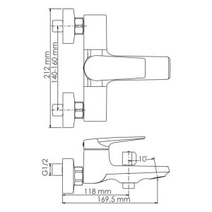 WasserKRAFT Wiese 8401 Смеситель для ванны с коротким изливом