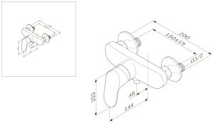 Смеситель Am.Pm Like F8020000 для душа