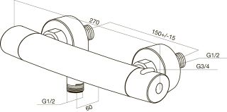 Смеситель Am.Pm Sense F7540064 для душа с термостатом