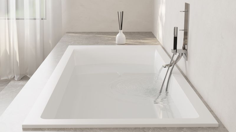 Ванна из искусственного камня Salini Cascata Kit S-Sense 104313MRH 170x75см RAL снаружи