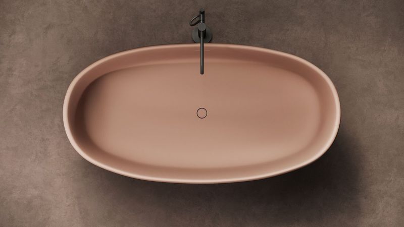 Ванна из искусственного камня Salini Luce S-Stone 100121MRF 170x85см RAL полностью