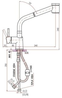 Смеситель для кухни Rav Slezak Seina SE911.5 хром Смеситель для кухни Rav Slezak Seina SE911.5 хром
