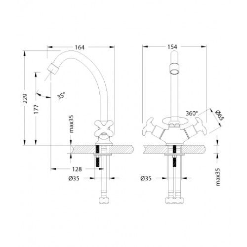 Смеситель для кухонной мойки Lemark Flora (LM0104C)