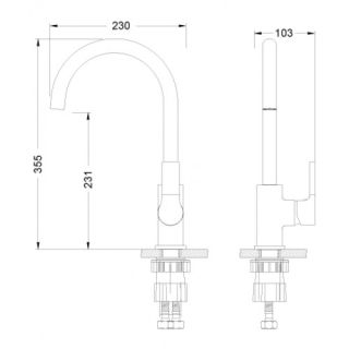Смеситель для кухонной мойки Lemark Aura (LM0605C) Смеситель для кухонной мойки Lemark Aura (LM0605C)