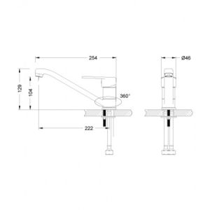 Смеситель для кухонной мойки Lemark Point (LM0304C)