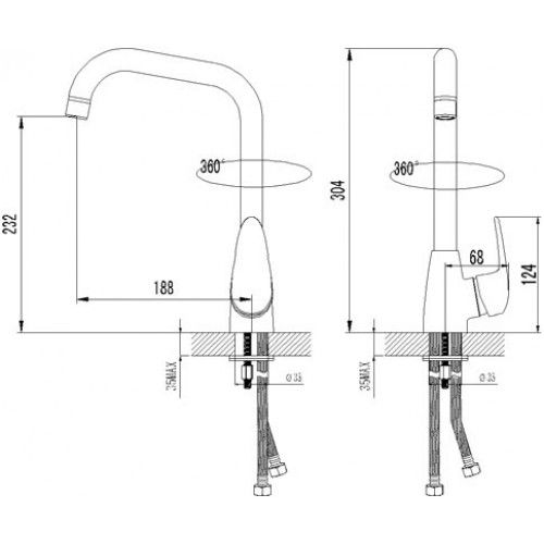 Смеситель для кухонной мойки Lemark Pramen (LM3305C)