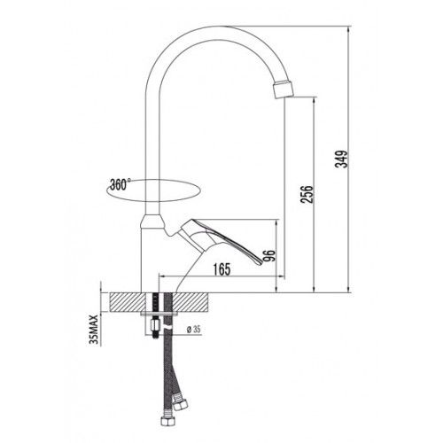 Смеситель для кухонной мойки Lemark Omega (LM3105C)