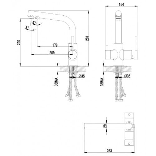 Смеситель для кухонной мойки Lemark Comfort LM3061C Смеситель для кухонной мойки Lemark Comfort LM3061C