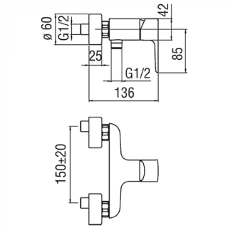 Смеситель Nobili Acquaviva VV103130WM для душа белый Смеситель Nobili Acquaviva VV103130WM для душа белый
