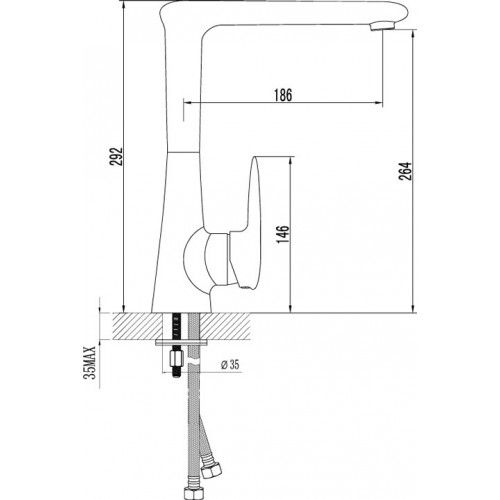 Смеситель для кухонной мойки Lemark Status (LM4405C)