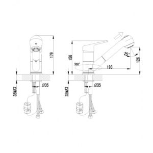 Смеситель для кухонной мойки Lemark Luna (LM4150C)